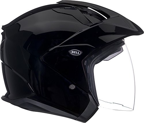 Bell Mag-9 Open Face Motorcycle Helmet (Solid Gloss Black, X-Large)